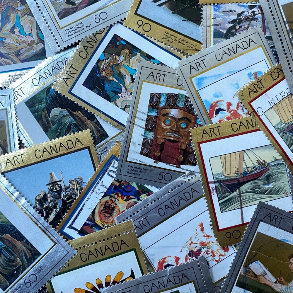 30 Crafting Art Canada Postage Stamps
